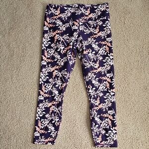Fabletics Leggings - Purple and Orange Floral